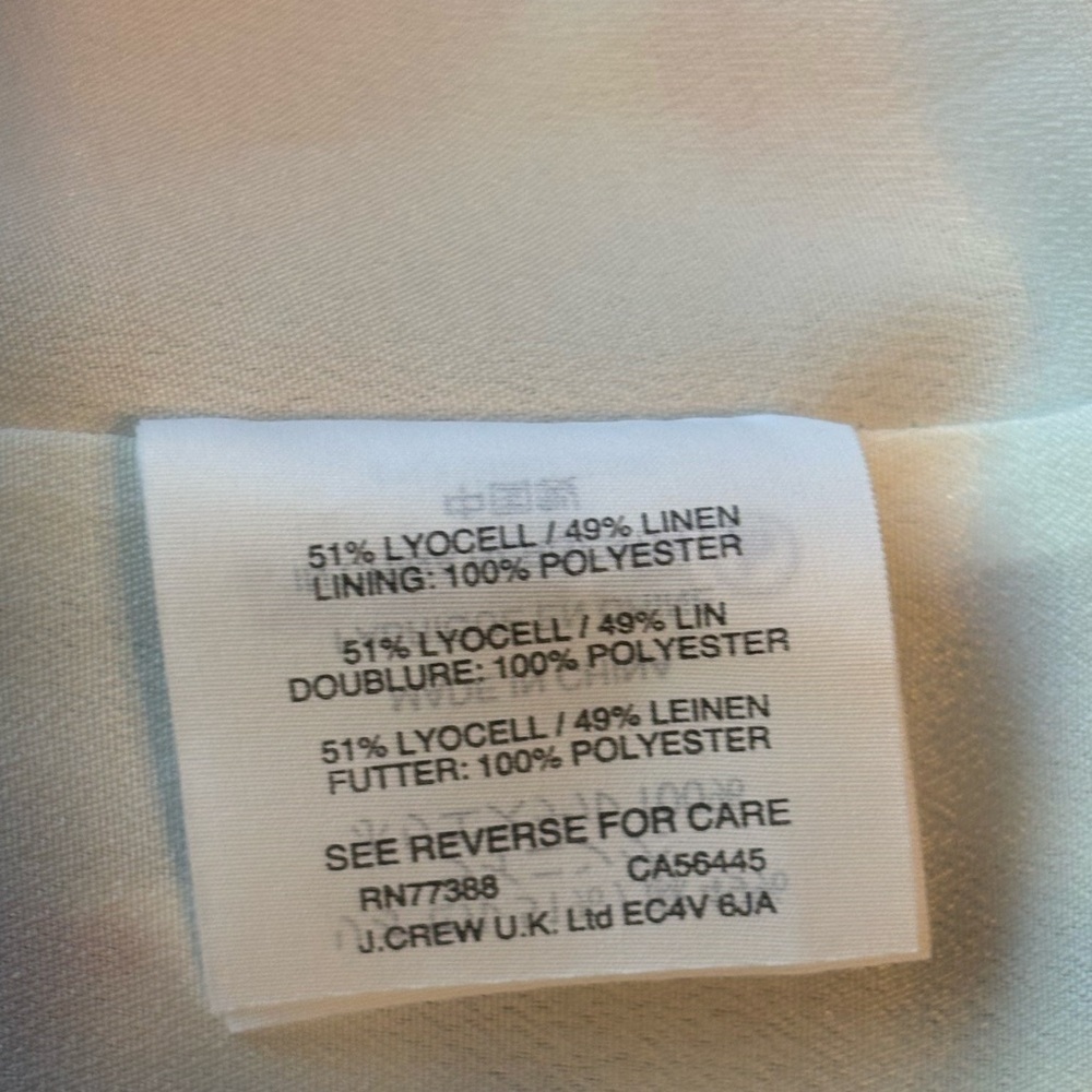 J. Crew Women's Linen Blend Printed Floral Sleeveless Fit and Flare Dress Size 0 - Picture 5 of 5